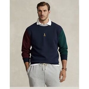 Polo Ralph Lauren Big & Tall 3XLT Color blocked Double Knit Sweatshirt Pony NWT